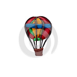 Plasticine airballoon sculpture isolated