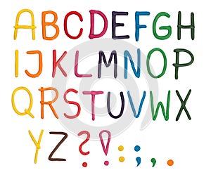 Plasticine alphabet photo