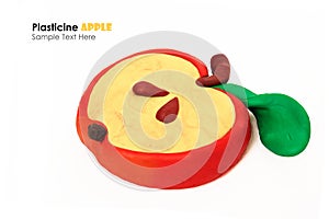 Plasticine apple slice