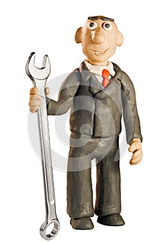 Plasticine businessman