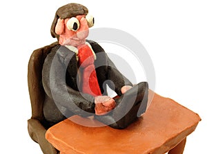 Plasticine businessman