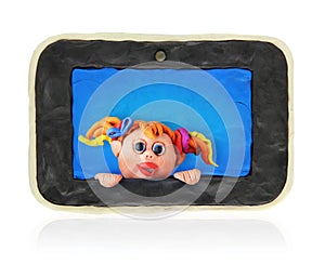 Plasticine cartoon tablet PC