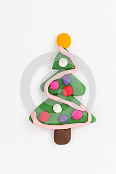Plasticine christmas tree.