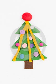 Plasticine christmas tree.