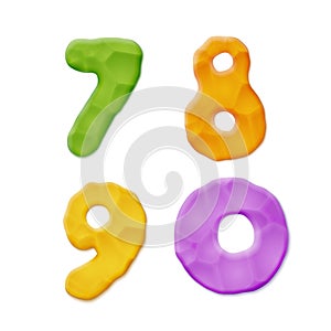 Plasticine Clay Numbers