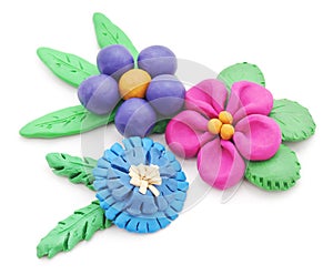 Plasticine flowers.