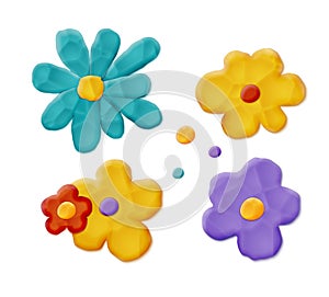 Plasticine Handmade Flowers