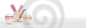 Plasticine Rabbit with easter egg and carrot