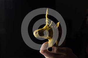 Plasticine sculpture Unicorn