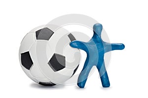 Plasticine small person soccer player