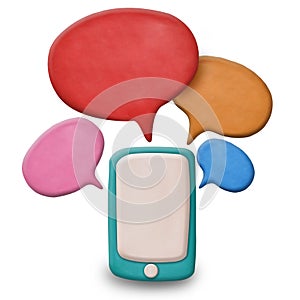 Plasticine Touchscreen smartphone with speech