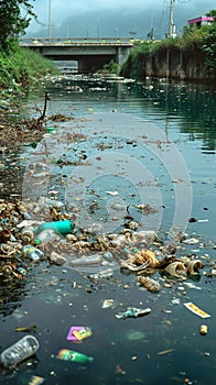 Plastics harm Detrimental plastic waste pollution in the reservoir