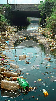 Plastics harm Detrimental plastic waste pollution in the reservoir