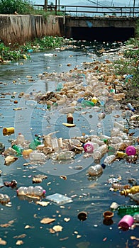 Plastics harm Detrimental plastic waste pollution in the reservoir