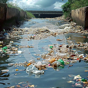 Plastics harm Detrimental plastic waste pollution in the reservoir