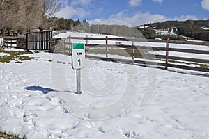 Plataforma de Gredos road sign, former AV-931