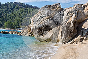 Platanitsi beach in Sarti Greece - The Turtle Head