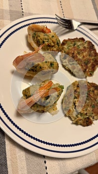 plate of 3 crabmeat stuffed jumbo shrimp, & 2 crabcakes seafood heaven