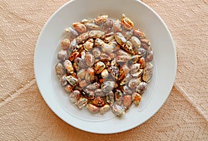 Plate of Andean Toasted Chulpe Corn Kernel with Salt Call Cancha