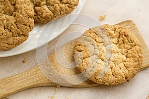 Plate of Anzac Biscuits.