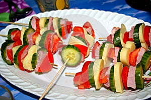 Plate with appetizers. photo