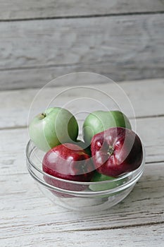 Plate with apples