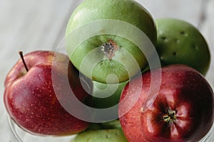 Plate with apples