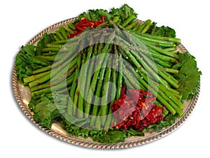 Plate of asparagus