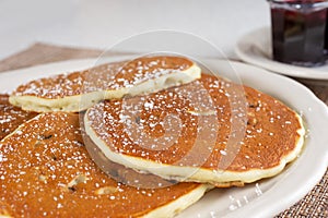 plate of blueberry pancakes