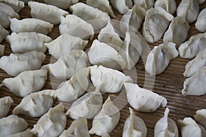 A plate of boiled dumplings