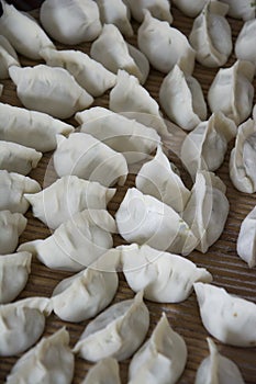 A plate of boiled dumplings