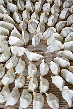 A plate of boiled dumplings