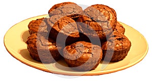 Plate of Brownies for dessert