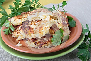 Plate of cabbage cutlets