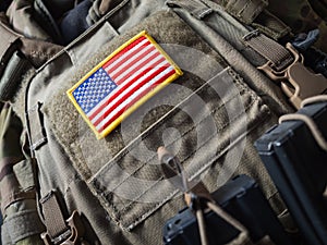 Plate Carrier with USA flag patch