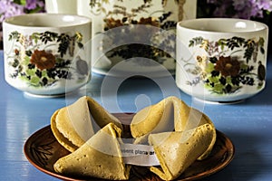 A Plate of Chinese Fortune Cookies