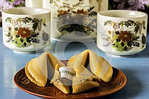 A Plate of Chinese Fortune Cookies