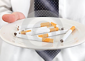 Plate With Cigarettes