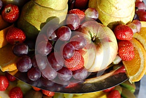 Plate of colourful fruits