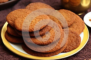 a plate of cookies