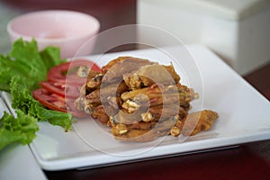 Fried chicken wings photo