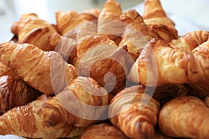 Plate with croissants