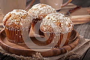 Plate of Delicious Banana Nut Muffins