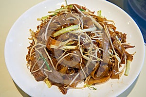 A plate of dry and delicious dry fried beef hor fun