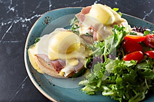 plate of eggs Benedict