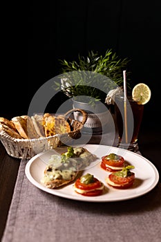 Plate of food photo