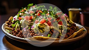 a plate of food on a table