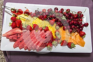 Plate of fresh fruit