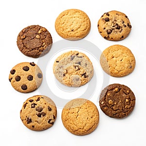 Cookies isolated on white background photo