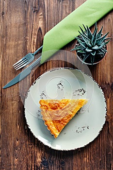 Plate of freshly baked cornbread